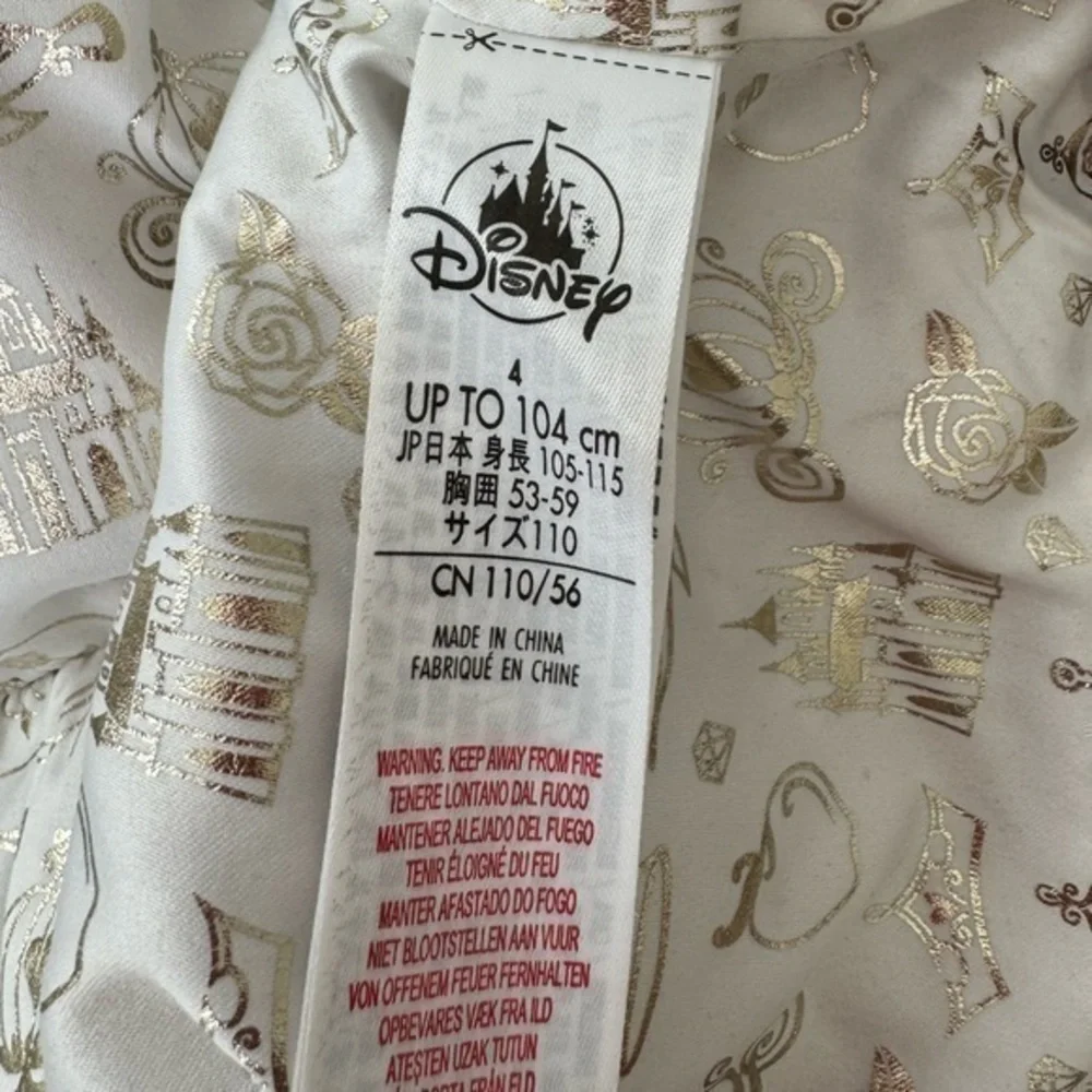 Disney Princess‎ Pink Tweed & Gold Sequin Girls Coat Size 4